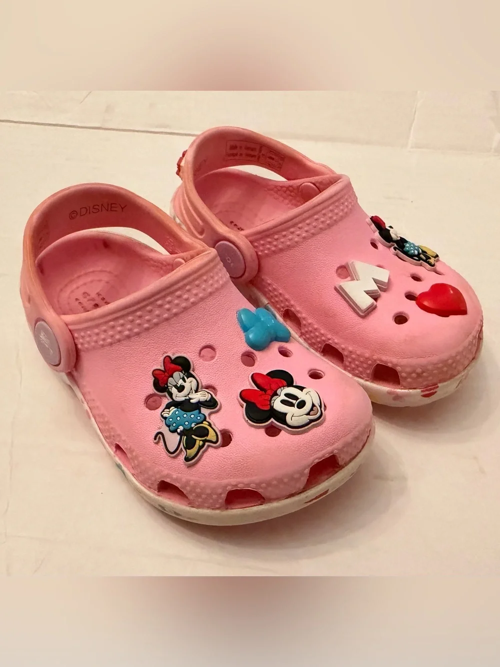 Disney Minnie Mouse Crocs Clogs | Toddler Girls Size C6 | Pink